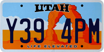 UT license plate Y394PM