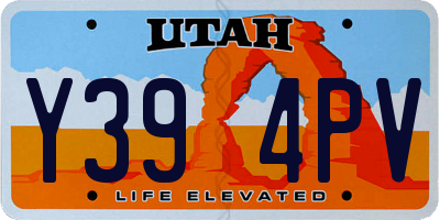 UT license plate Y394PV