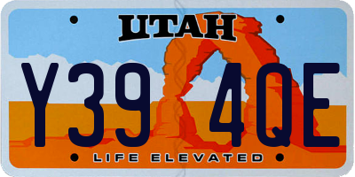 UT license plate Y394QE