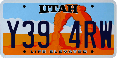 UT license plate Y394RW