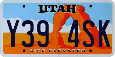 UT license plate Y394SK