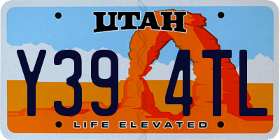 UT license plate Y394TL