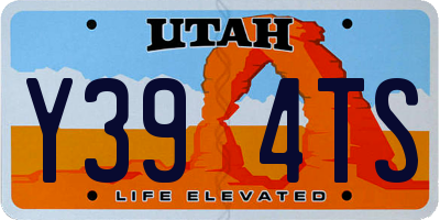 UT license plate Y394TS