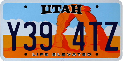 UT license plate Y394TZ