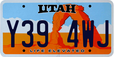 UT license plate Y394WJ