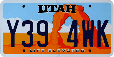 UT license plate Y394WK