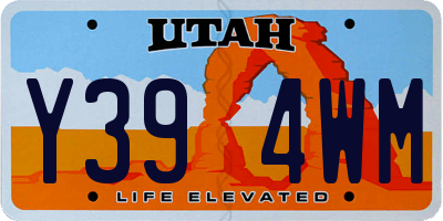 UT license plate Y394WM