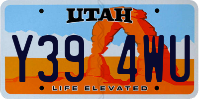UT license plate Y394WU