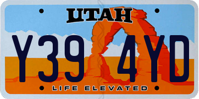 UT license plate Y394YD