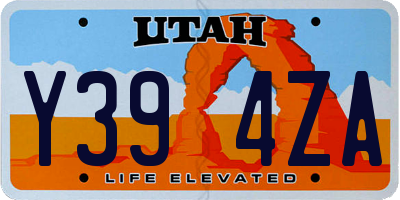 UT license plate Y394ZA