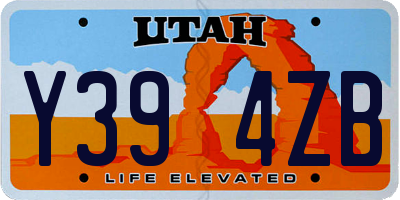 UT license plate Y394ZB