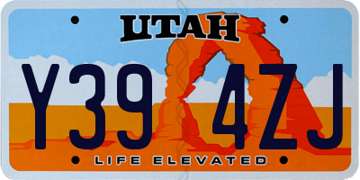 UT license plate Y394ZJ