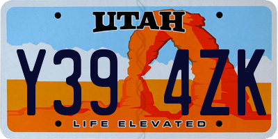 UT license plate Y394ZK
