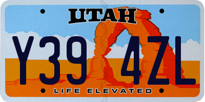 UT license plate Y394ZL