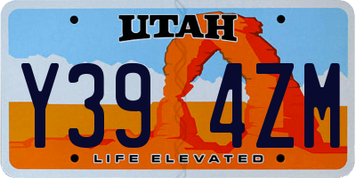 UT license plate Y394ZM