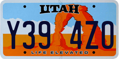 UT license plate Y394ZO