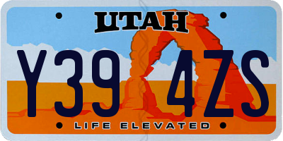UT license plate Y394ZS