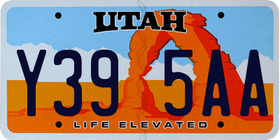 UT license plate Y395AA