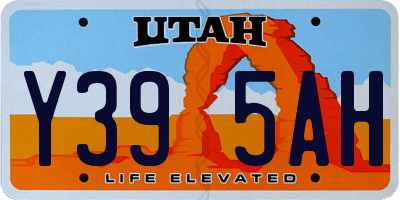 UT license plate Y395AH