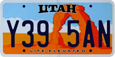 UT license plate Y395AN