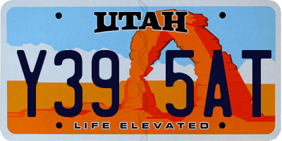 UT license plate Y395AT