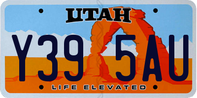 UT license plate Y395AU