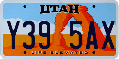 UT license plate Y395AX