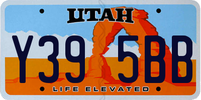 UT license plate Y395BB