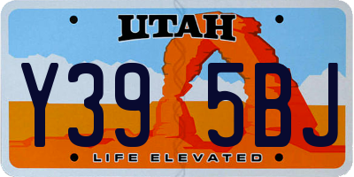 UT license plate Y395BJ