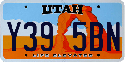 UT license plate Y395BN