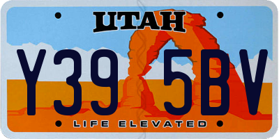 UT license plate Y395BV