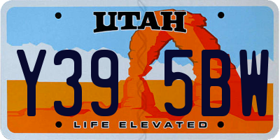 UT license plate Y395BW