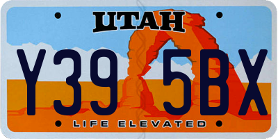 UT license plate Y395BX