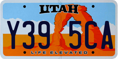 UT license plate Y395CA