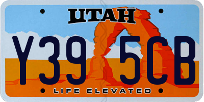 UT license plate Y395CB