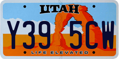 UT license plate Y395CW