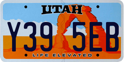UT license plate Y395EB