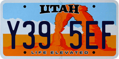 UT license plate Y395EF