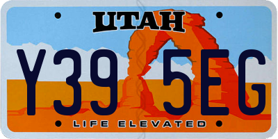 UT license plate Y395EG