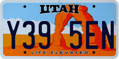 UT license plate Y395EN