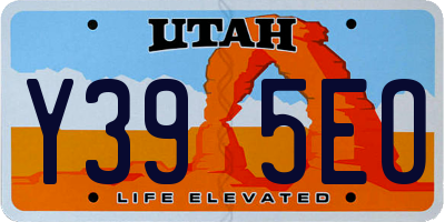 UT license plate Y395EO
