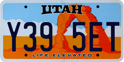 UT license plate Y395ET