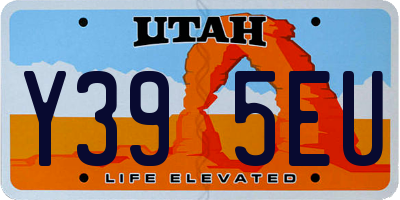 UT license plate Y395EU