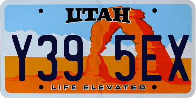 UT license plate Y395EX