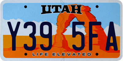 UT license plate Y395FA