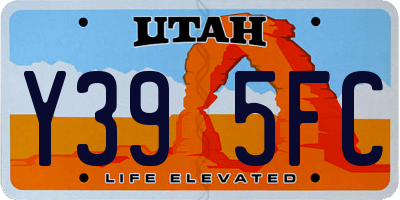 UT license plate Y395FC