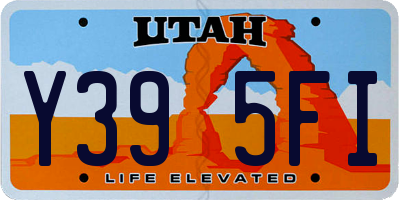 UT license plate Y395FI