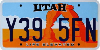 UT license plate Y395FN