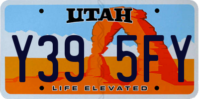 UT license plate Y395FY