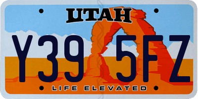 UT license plate Y395FZ